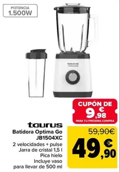 Taurus - Batidora Optima Go JB1504XC