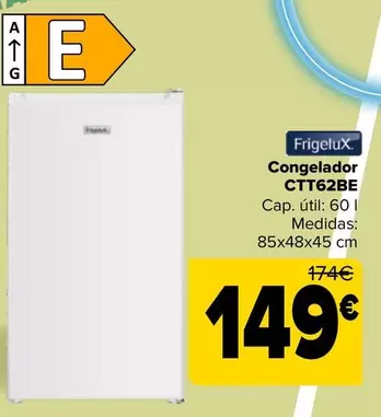FrigeluX - Congelador CTT62BE