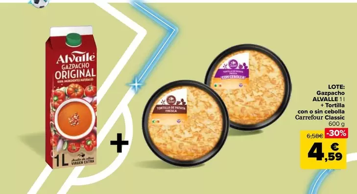 Alvalle / Carrefour Classic - Lote Gazpacho + Tortilla Con O Sin Cebolla