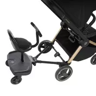 Patinete con asiento Tony para silla de paseo negro