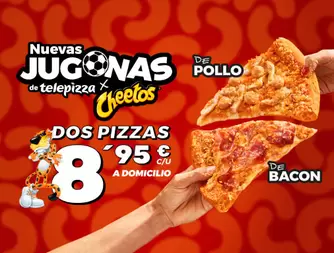 Dos Jugonas de Telepizza x Cheetos por solo 8,95€ c/u