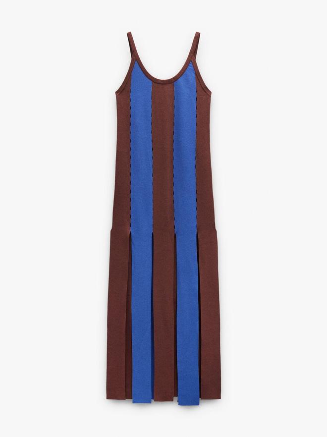 Vestido de punto a rayas