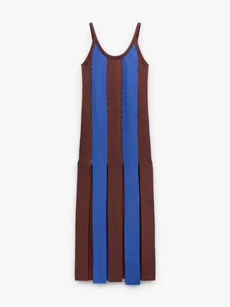 Vestido de punto a rayas