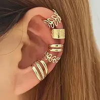 Various gold earrings