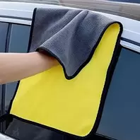1 x Thick Coral Fleece Car Drying Towel:Super Absorbent Great for Quick Car Cleaning,Multifunctional Towel,23.6 x 11.8 Inch,Yellow