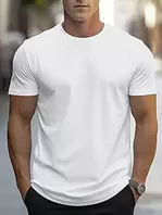 Men's Basic Short Sleeve Crew Neck Soft Casual Basic T-Shirt