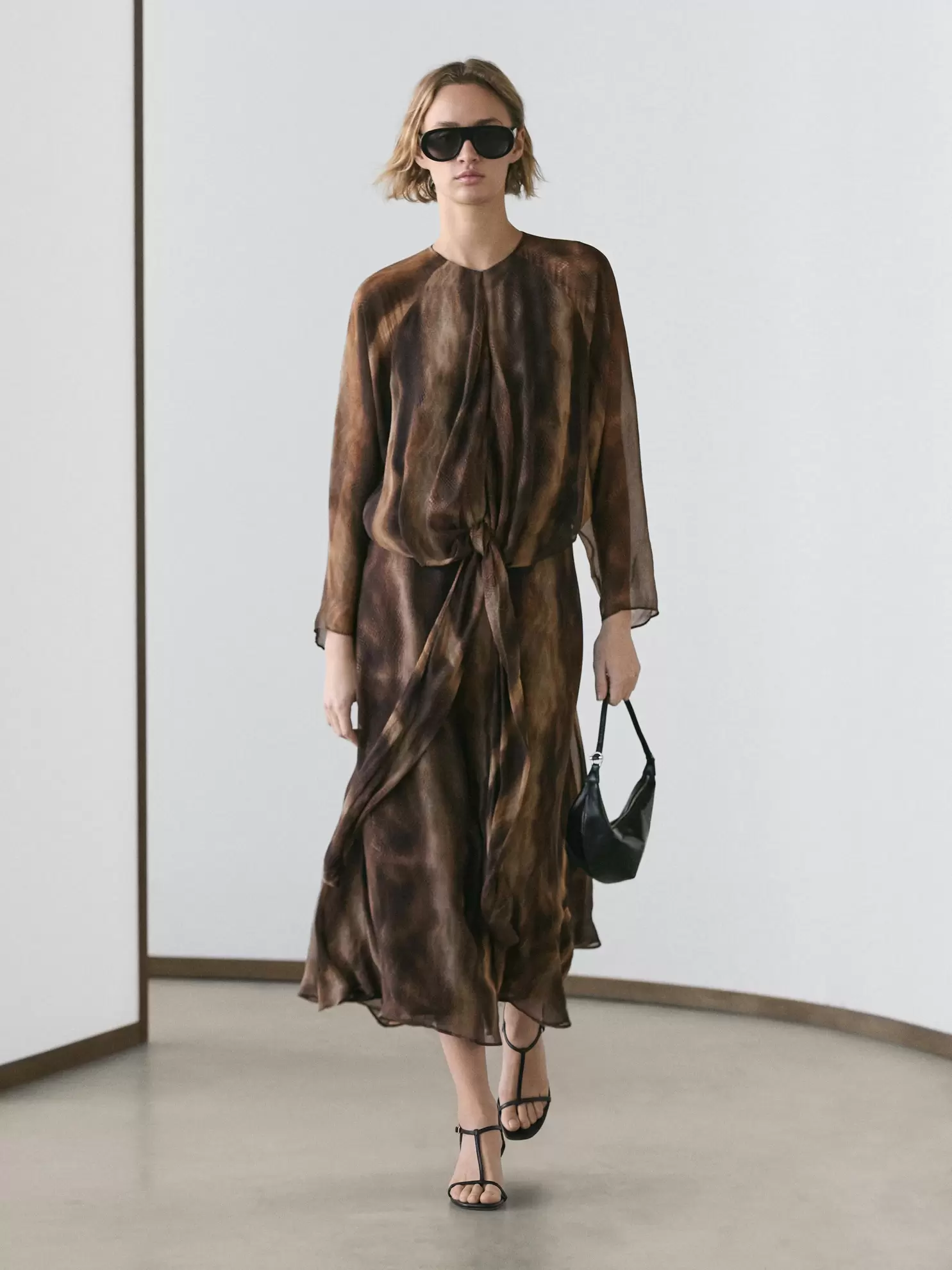 Vestido fluido animal print