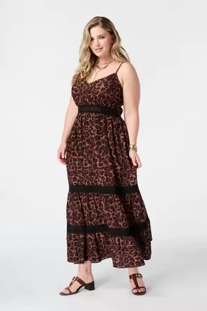 Vestido maxi con estampado