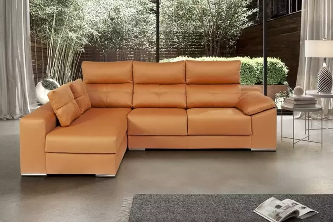 159. SOFÁ MOD BERLIN. Sofá chaiselongue de 250cm cómodo y funcional para crear una zona de descanso amplia en el salón