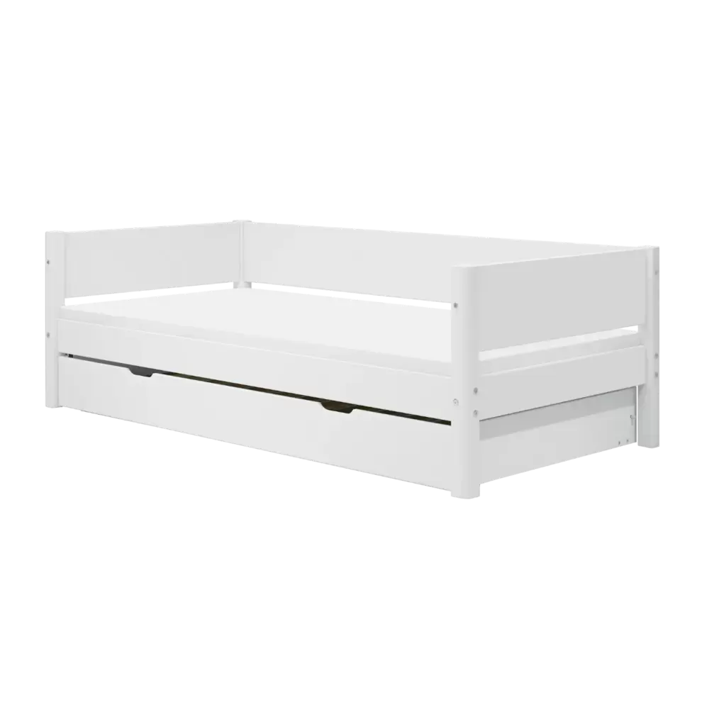 Single Bed with Pull-out Bed, 90x200 cm, White