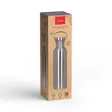 Livoo MEN420 Botella acero inoxidable con tapón bambú antigoteo 750ml