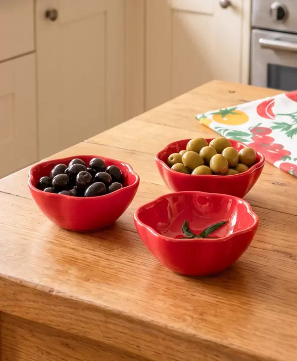 Set de cuencos cerámicos tomate 3 uds.