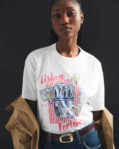 Oversized Lisbon Graphic Tee