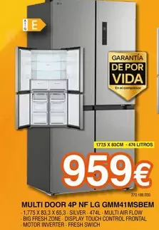 LG - Multi Door 4P NF GMM41MSBEM