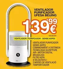 Ufesa - Ventilador Purificador Beijing
