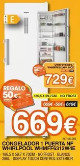Whirlpool - Congelador 1 Puerta Nf Whnff630 12w4e