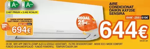 Daikin - Aire Acondicionat AXF25E Sensira