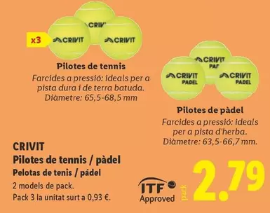 Crivit - Pelota De Tenis / Pádel