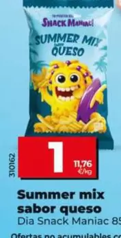 Dia Snack Maniac - Summer Mix Sabor Queso
