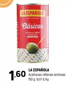 La Española - Aceitunas Rellenas Anchoas