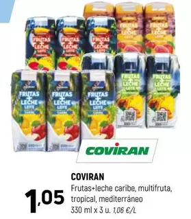 coviran - Frutas+leche Caribe, Multifruta, Tropical, Mediterraneo