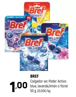 Bref - Colgador Wc Poder Activo Blue, Lavanda, Limón O Floral