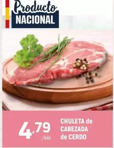Chuleta De Cabezada De Cerdo