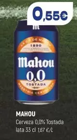 Mahou - Cerveza 0,0% Tostada