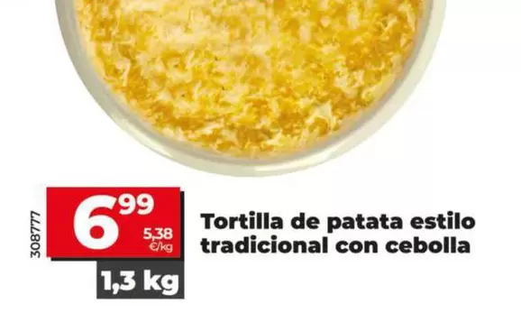 Tortilla De Patata Estilo Tradicional Con Cebolla