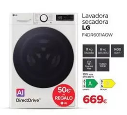 LG - Lavadora Secadora F4dr6011agw