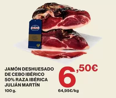Julian Martín - Jamón Deshuesado De Cebo Ibérico 50% Raza Ibérica