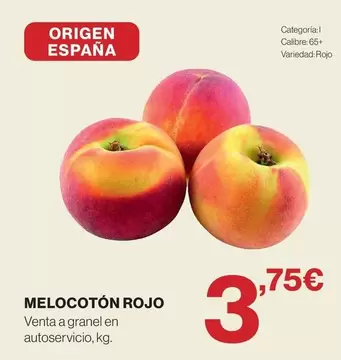 origen - Melocoton Rojo