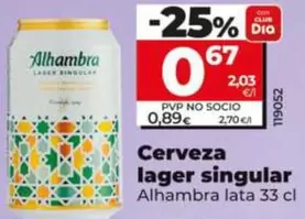 Alhambra - Cerveza Lager Singular