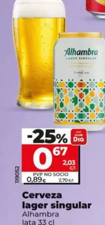 Alhambra - Cerveza Lager Singular