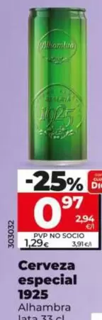 Alhambra - Cerveza Especial 1925 
