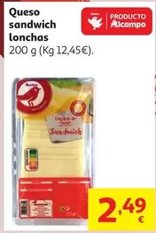 alcampo - Queso Sandwich Lonchas
