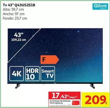 qilive - Tv 43" Q43us251b