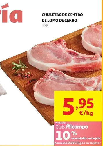 alcampo - Chuletas De Centro De Lomo De Cerdo