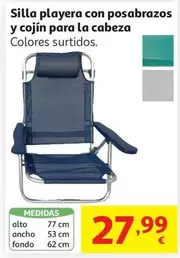 Silla Playera Con Posabrazos Y Cojin Para La Cabeza