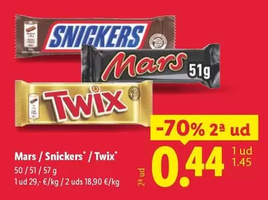 Mars/Snickers/Twix - 50/51/57