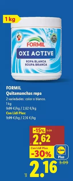 Formil - Quitamanchas Ropa