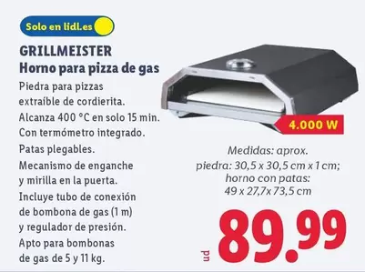 Grillmeister - Horno Para Pizza De Gas