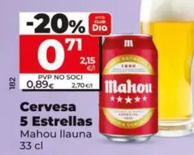 Mahou - Cerveza 5 Estrellas 