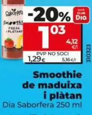 Dia Saborfera - Smoothie De Fresa Y Plátano 