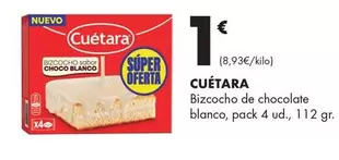 Cuétara - Bizcocho De Chocolate Blanco