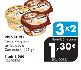 Président - Crema De Queso Semicurado O Camembert