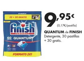 Finish - Quantum Detergente, 30 Pastillas + 30 Gratis