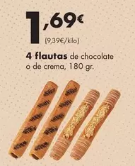 4 Flautas De Chocolate O De Crema