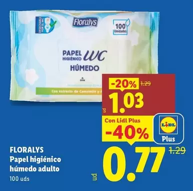 Floralys - Papel Higienico Humedo Adulto