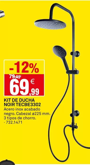 Kit De Ducha Noir TECBE3302